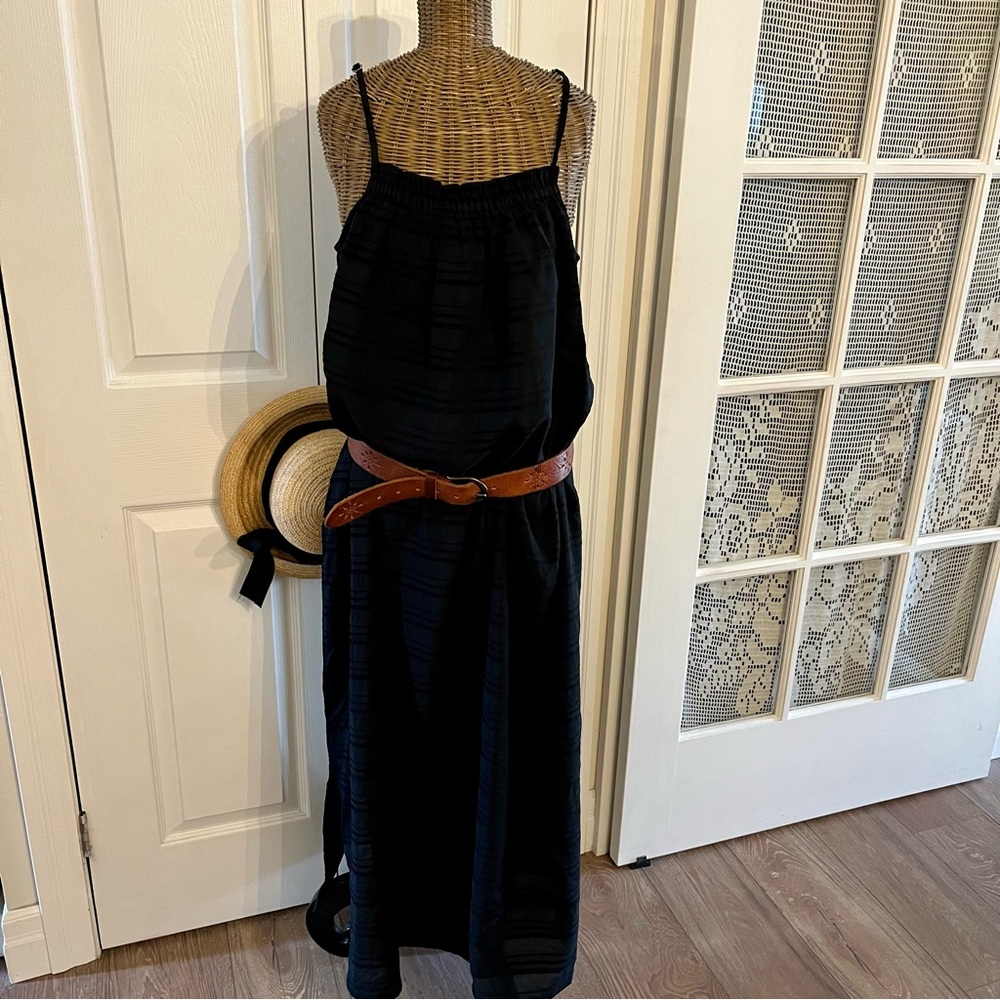 Black Spagetti stripes  Maxi Dress , Size L